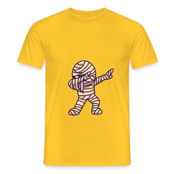 Mummy Dabbing - T-shirt homme - jaune - Devant - AI Model Male 178 dark (178cm)