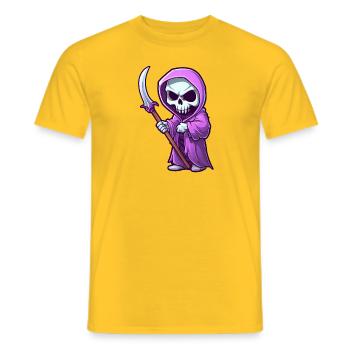 Pegatina Graffiti Grim Reaper - Camiseta hombre - amarillo - delante - AI Model Male 178 dark (178cm)