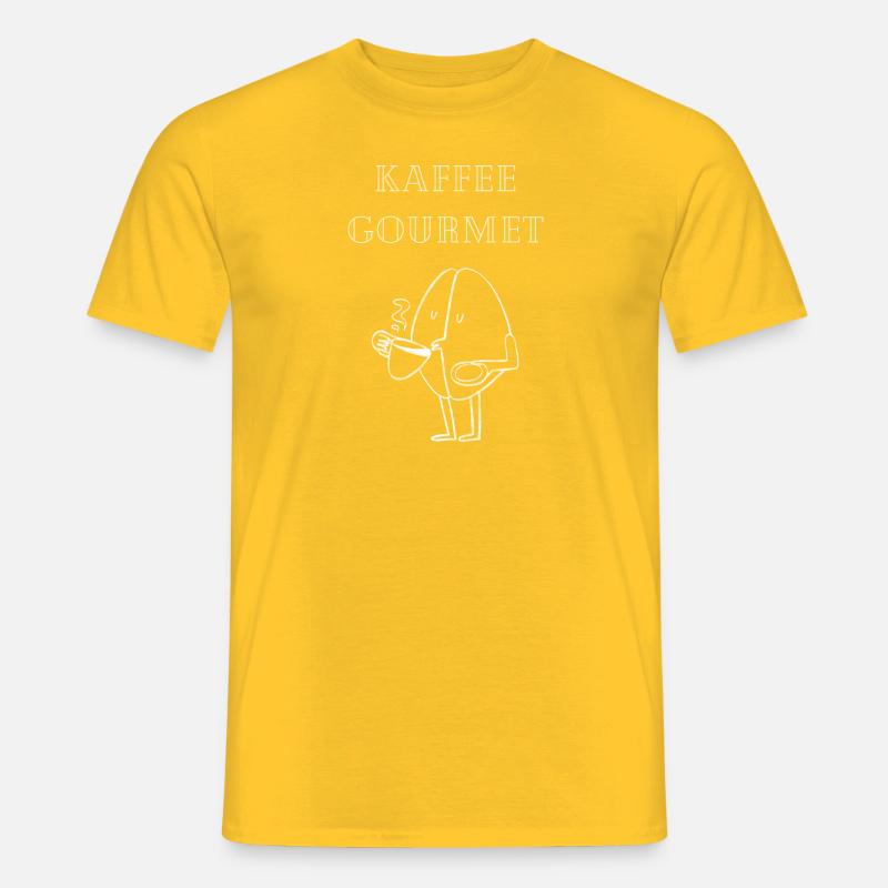 Kaffee Gourmet - Männer T-Shirt - Gelb