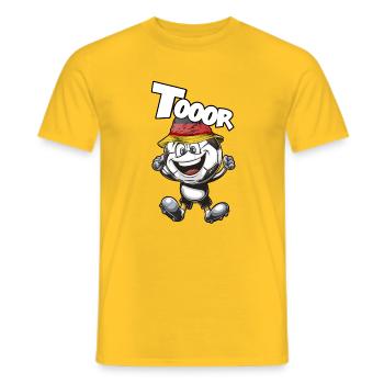 Tooor Ballheld mit Hut Cartoon - Männer T-Shirt - Gelb - Vorne - AI Model Male 178 dark (178cm)
