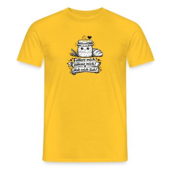 Kuscheljam Motiv Sauerteig Herz - Männer T-Shirt - Gelb - Vorne - AI Model Male 178 dark (178cm)
