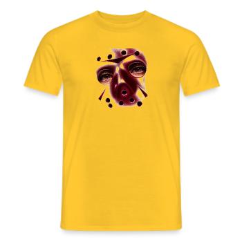 tronçonneuse - T-shirt homme - jaune - Devant - AI Model Male 178 dark (178cm)