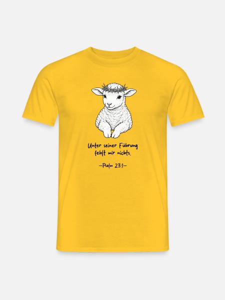 Lamm Gottes – Glaube - Männer T-Shirt - Gelb