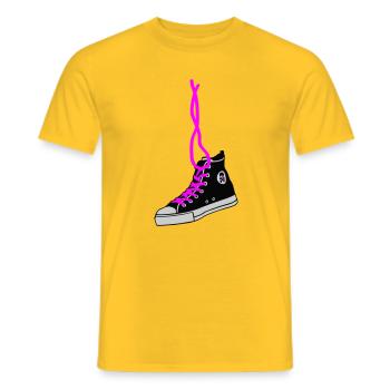 chucks - Männer T-Shirt - Gelb - Vorne - AI Model Male 178 dark (178cm)