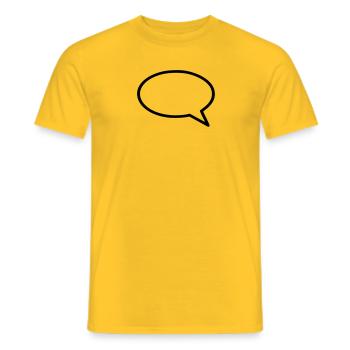 BULLE TEXT ajoute tes mots - T-shirt homme - jaune - Devant - AI Model Male 178 dark (178cm)