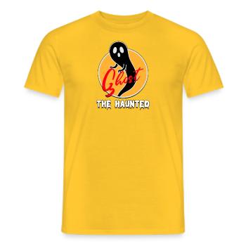 The Ghost Haunted Cool Cartoon - Männer T-Shirt - Gelb - Vorne - AI Model Male 178 dark (178cm)