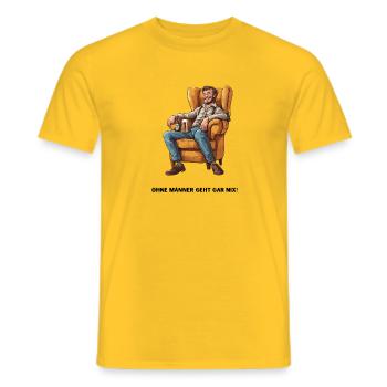 Bier-Joe - Männer T-Shirt - Gelb - Vorne - AI Model Male 178 dark (178cm)
