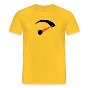 gas_geben - Men's T-Shirt - yellow - Front - AI Model Male 178 dark (178cm)