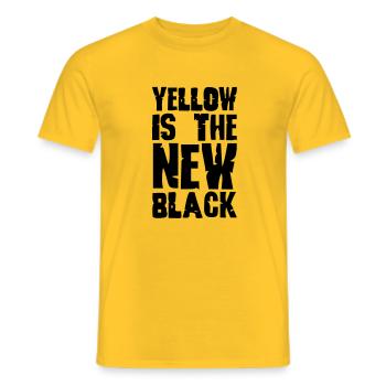 Gelb ist das neue Schwarz - Männer T-Shirt - Gelb - Vorne - AI Model Male 178 dark (178cm)