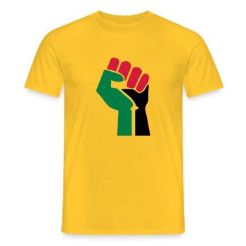 dessin palestinen symbole drapeau palestine - T-shirt homme - jaune - Devant - AI Model Male 178 dark (178cm)
