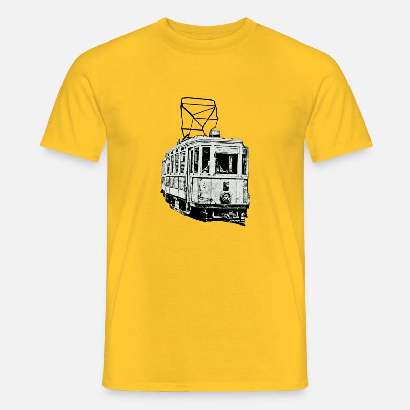 Tram Strassenbahn Train - Männer T-Shirt - Gelb