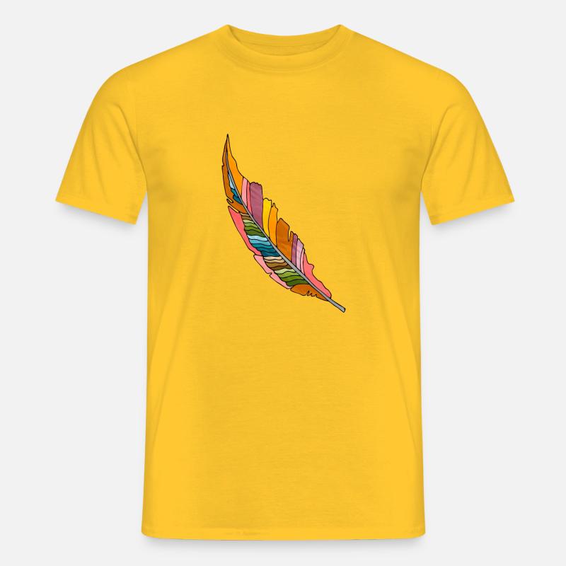 Feder - Männer T-Shirt - Gelb