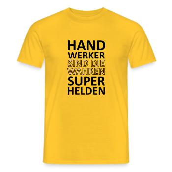 Handwerker Handyman Handwerk Werkzeug - Männer T-Shirt - Gelb - Vorne - AI Model Male 178 dark (178cm)