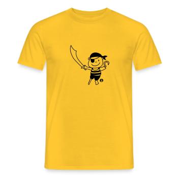 Pirat - Pirate - Men's T-Shirt - yellow - Front - AI Model Male 178 dark (178cm)