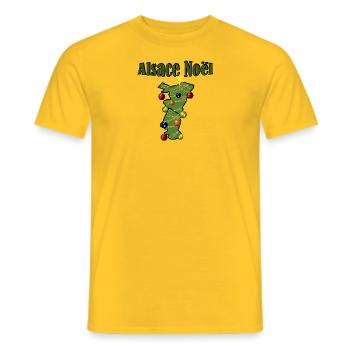 Alsace Christmas Christmas Christmas - Men's T-Shirt - yellow - Front - AI Model Male 178 dark (178cm)