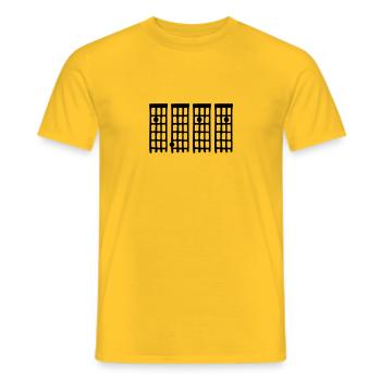 BABE In Bassnoten - Männer T-Shirt - Gelb - Vorne - AI Model Male 178 dark (178cm)