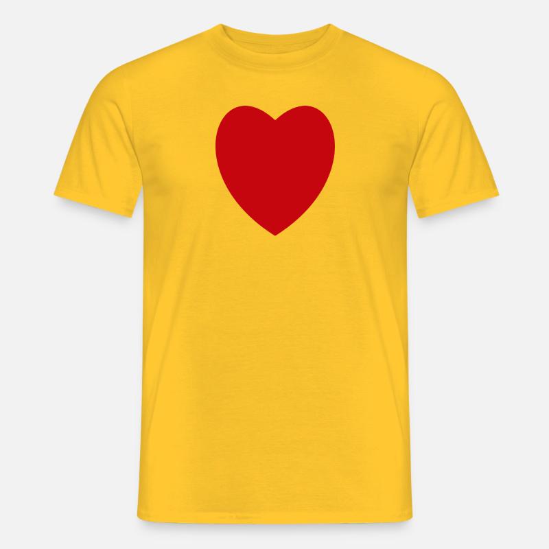 Herzen 4image2 - Männer T-Shirt - Gelb