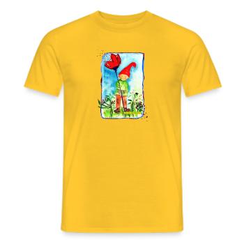 Zwerg - Männer T-Shirt - Gelb - Vorne - AI Model Male 178 dark (178cm)
