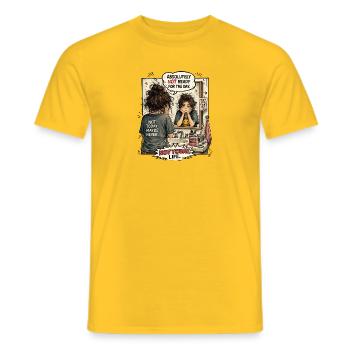 Women_Lost - T-shirt homme - jaune - Devant - AI Model Male 178 dark (178cm)