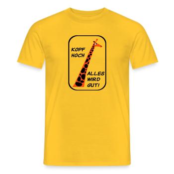 Kopf hoch - Männer T-Shirt - Gelb - Vorne - AI Model Male 178 dark (178cm)
