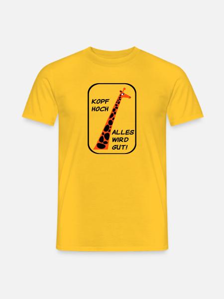 Kopf hoch - Männer T-Shirt - Gelb