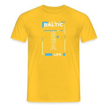 Baltic Sea Design - Men's T-Shirt - yellow - Front - AI Model Male 178 dark (178cm)