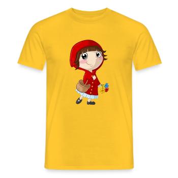 dessin animé petit chaperon rouge - T-shirt homme - jaune - Devant - AI Model Male 178 dark (178cm)