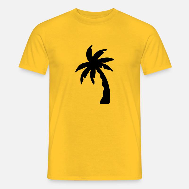 Palme - Männer T-Shirt - Gelb