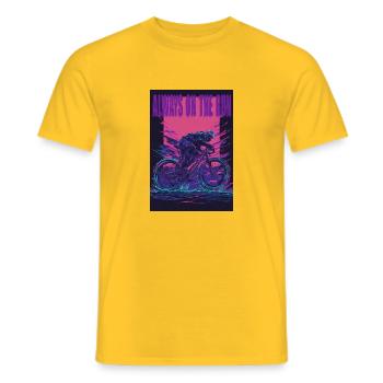 Radsport-Vibes - Männer T-Shirt - Gelb - Vorne - AI Model Male 178 dark (178cm)