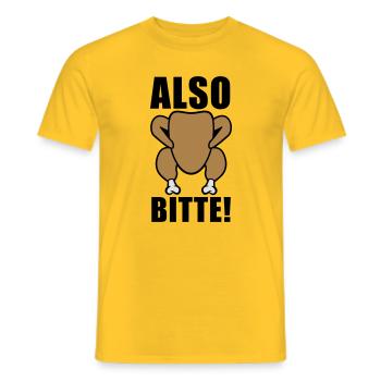 Also bitte - Männer T-Shirt - Gelb - Vorne - AI Model Male 178 dark (178cm)