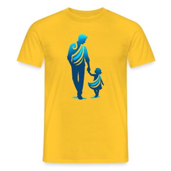 Schlichtes Vater - Tochter Design - Männer T-Shirt - Gelb - Vorne - AI Model Male 178 dark (178cm)