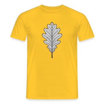 Monochromes Eichenblatt-Design - Männer T-Shirt - Gelb - Vorne - AI Model Male 178 dark (178cm)