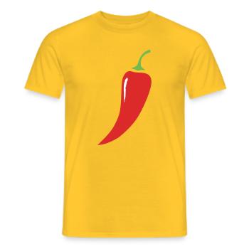 Légumes au piment rouge - T-shirt homme - jaune - Devant - AI Model Male 178 dark (178cm)