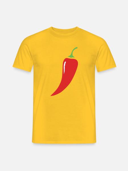 Red Chili Pepper Vegetables - Men's T-Shirt - yellow