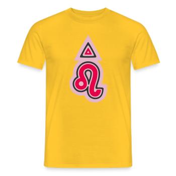 Zodiac Tribal Leo and Fire - Men's T-Shirt - yellow - Front - AI Model Male 178 dark (178cm)