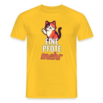 Adoption einer Katze Geschenk für Katzenfans - Männer T-Shirt - Gelb - Vorne - AI Model Male 178 dark (178cm)