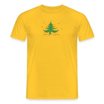 sapin - T-shirt homme - jaune - Devant - AI Model Male 178 dark (178cm)