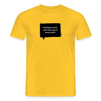 3 - T-shirt homme - jaune - Devant - AI Model Male 178 dark (178cm)