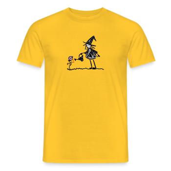 Plante de sorcière - T-shirt homme - jaune - Devant - AI Model Male 178 dark (178cm)
