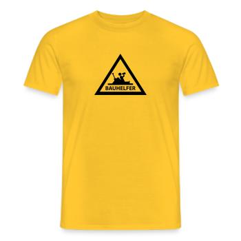 bauhelfer - Männer T-Shirt - Gelb - Vorne - AI Model Male 178 dark (178cm)