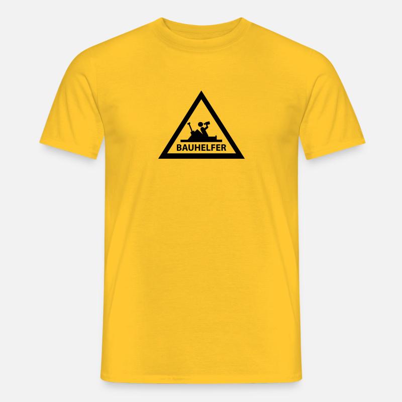 bauhelfer - Männer T-Shirt - Gelb