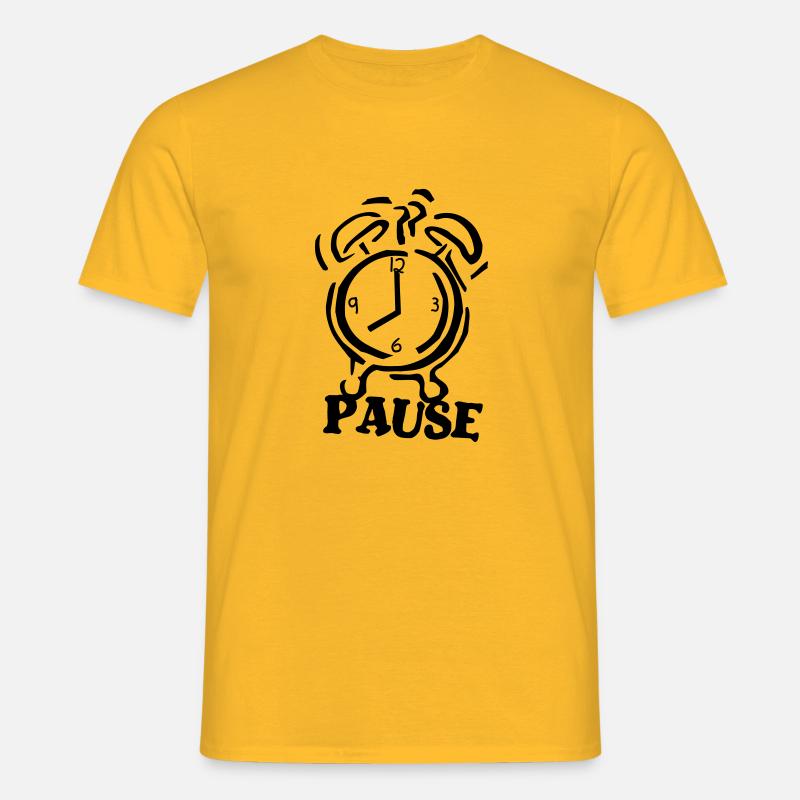 pause - Männer T-Shirt - Gelb