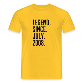 Légende depuis juillet 2008 - T-shirt homme - jaune - Devant - AI Model Male 178 dark (178cm)
