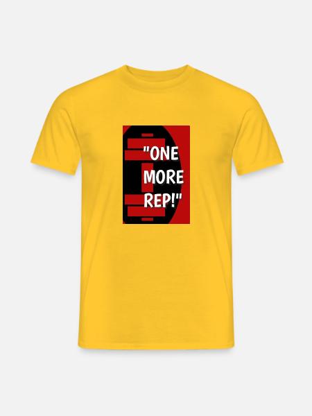 One More Rep! - Men's T-Shirt - yellow