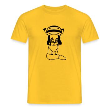 Fuchs Raggae Jamaika Hut Rasta Locken Chill Mütze - Männer T-Shirt - Gelb - Vorne - AI Model Male 178 dark (178cm)