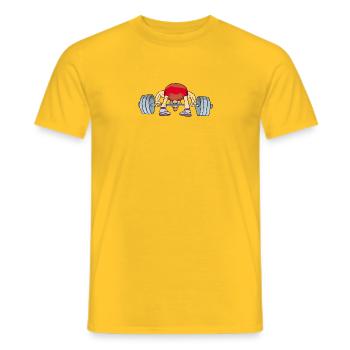 Lifting Weight, Weight Lifting - Men's T-Shirt - yellow - Front - AI Model Male 178 dark (178cm)