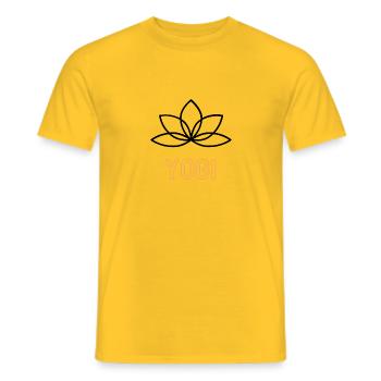 Yogi - Männer T-Shirt - Gelb - Vorne - AI Model Male 178 dark (178cm)