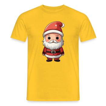 Chibi Santa Cheer Illustration - Männer T-Shirt - Gelb - Vorne - AI Model Male 178 dark (178cm)