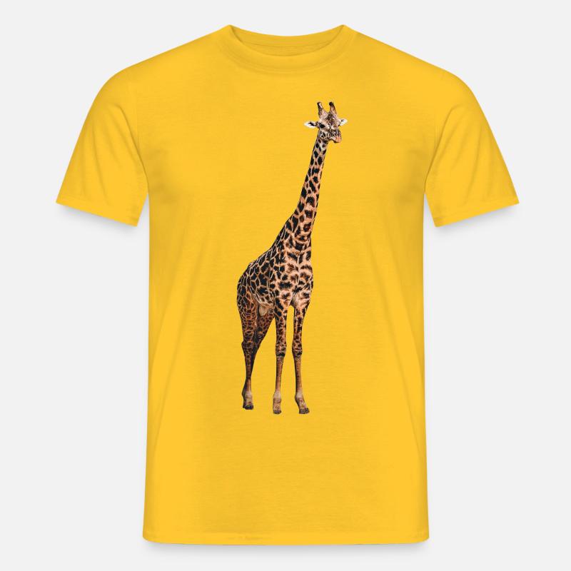 Giraffe Tier - Männer T-Shirt - Gelb