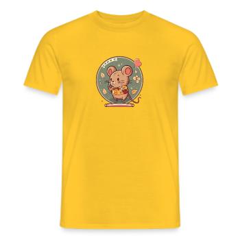 Lehrermaus - Männer T-Shirt - Gelb - Vorne - AI Model Male 178 dark (178cm)